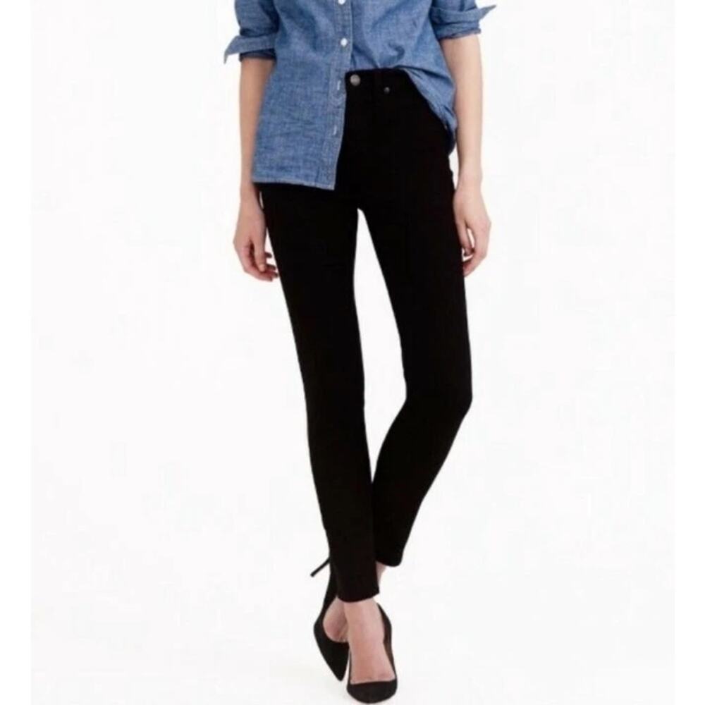 J. Crew Women's Lookout High Rise Skinny Cropped Jeans Denim Black Size 26